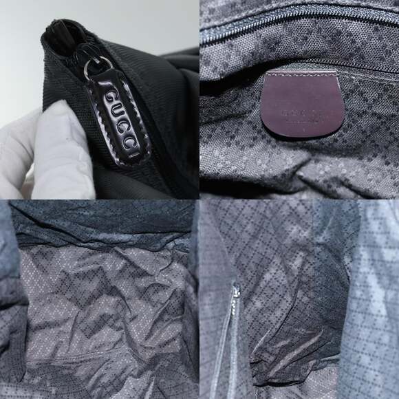 GUCCI Bamboo Hand Bag Nylon Gray 002 2854 0412 5 - Picture 11 of 12